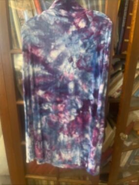 Tie-Dye Midi Skirt in Purple and Blue